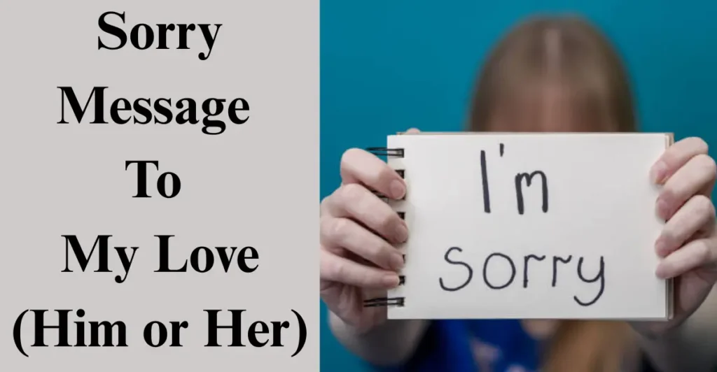 Sorry Message To My Love (Him or Her)
