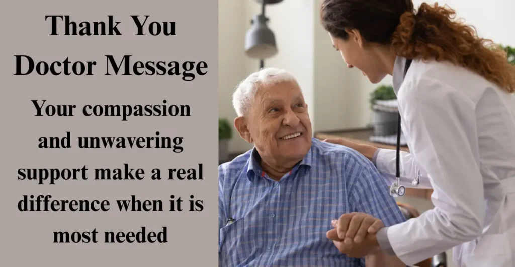 Thank You Doctor Message