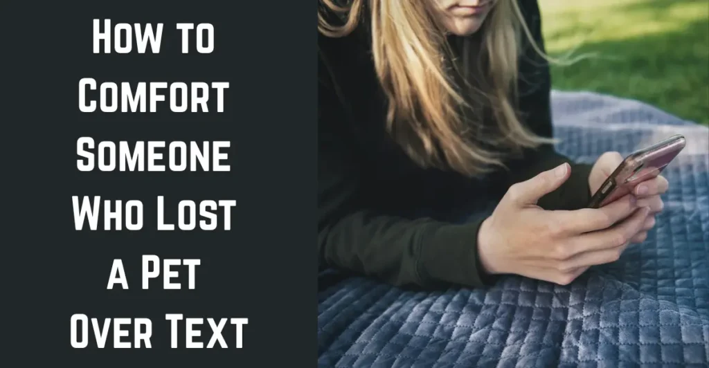 How to Comfort Someone Who Lost a Pet Over Text