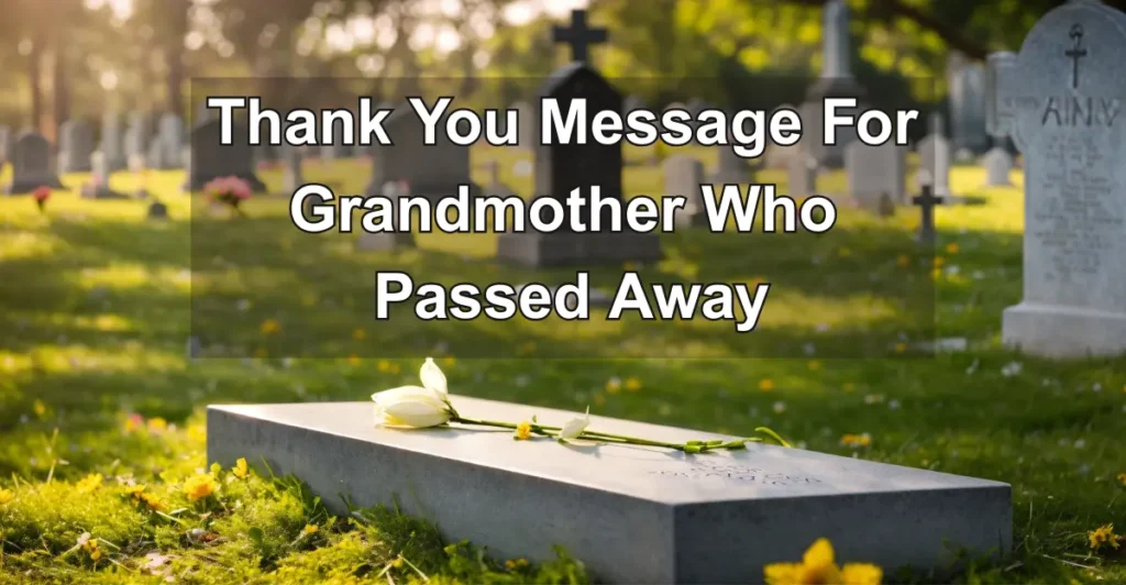 Thank You Message For Grandmother Who Passed Away