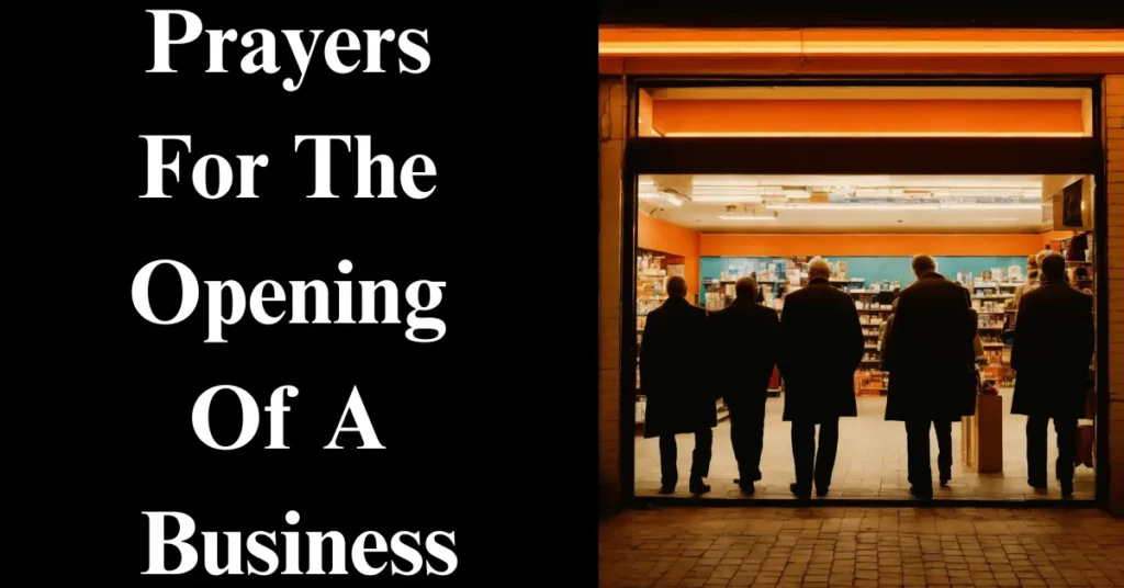 Prayers For The Opening Of A Business