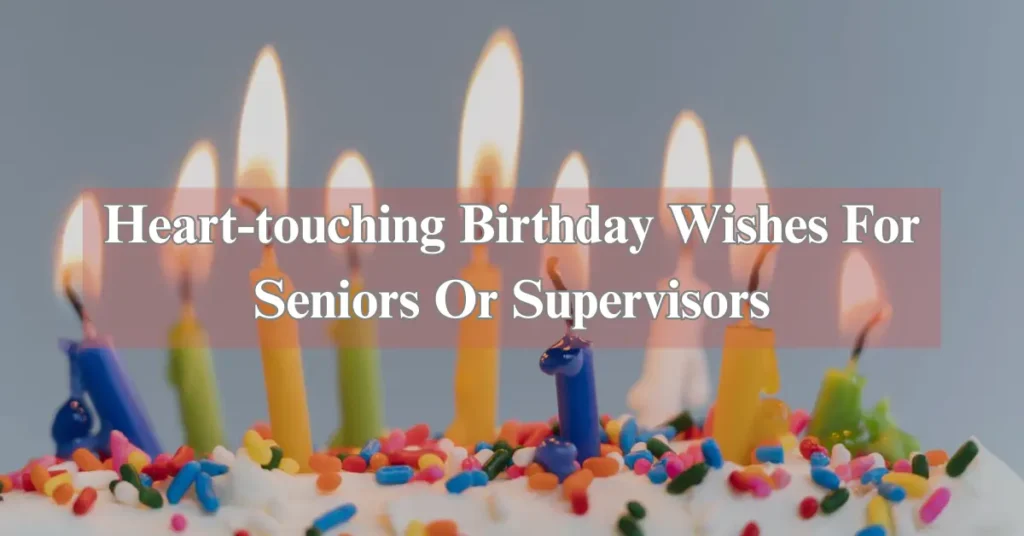 Heart-touching Birthday Wishes For Seniors Or Supervisors