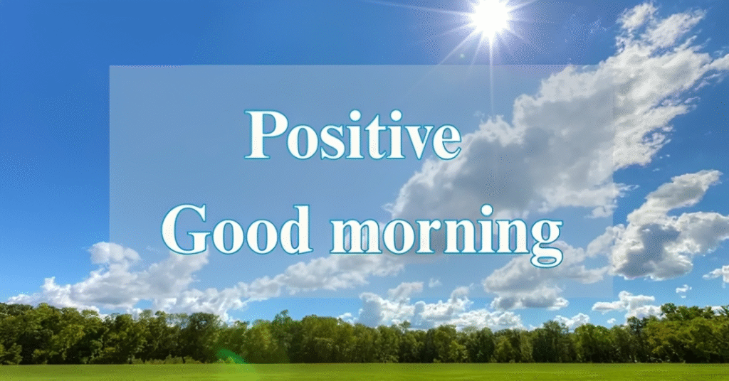 Positive good morning