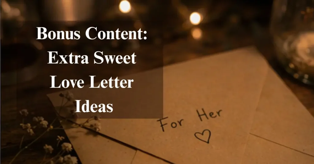 Bonus Content: Extra Sweet Love Letter Ideas