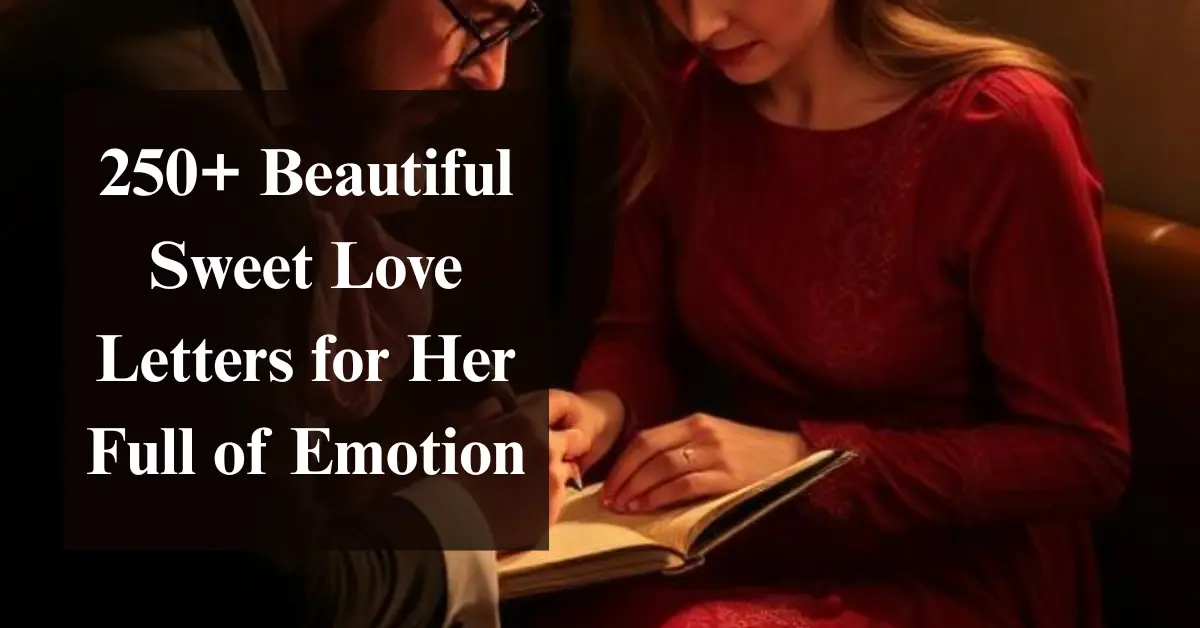 250+ Sweet Love Letters for Her (Romantic & Heartfelt)