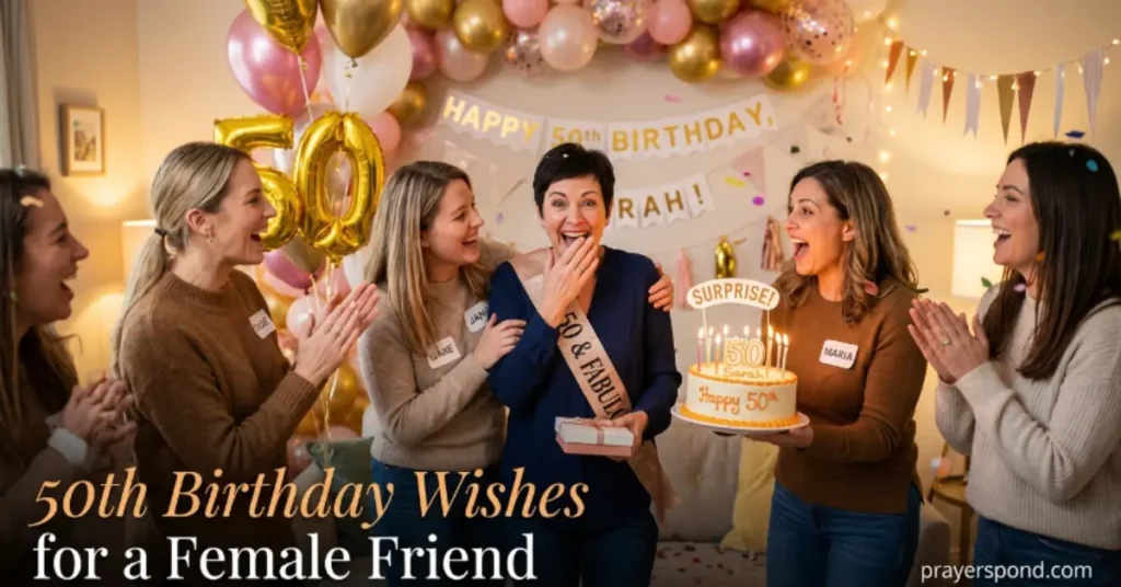 50th Birthday Wishes for a Female Friend