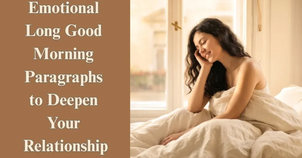 Emotional Long Good Morning Paragraphs to Deepen Your Relationship
