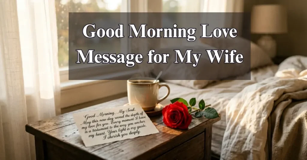 Good Morning Love Message for My Wife