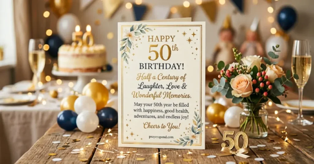 Short & Sweet 50th Birthday Wishes